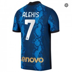 Camisola Inter de Milão Alexis Sanchez 7 Equipamento Primeiro 2021-2022 Manga Curta